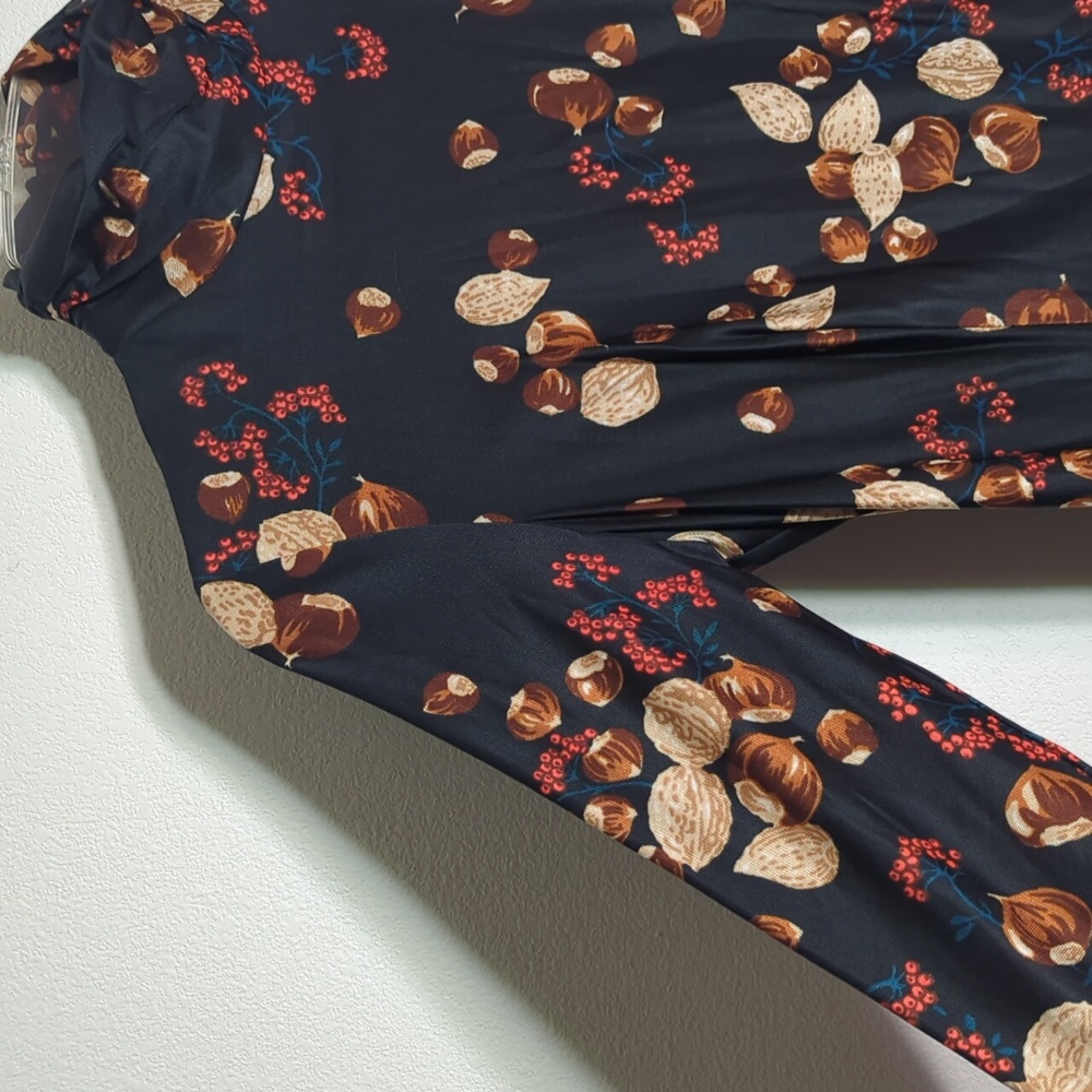 Vintage 60s 70s Julie Miller Womens Maxi Dress Chestnuts Nuts Retro Mod Small - Picture 5 of 13